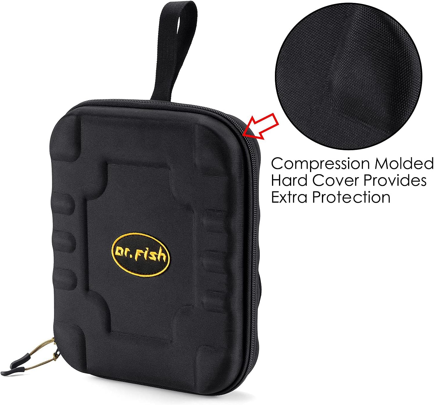 Dr.Fish Hard Cover Soft Bait Binder, Fishing Takle Storage Bag, Lure Bag with 8 Waterproof PVC Pockets for Soft Plastic Lures, Worm Snell Rigs Jigs : Sports & Outdoors
