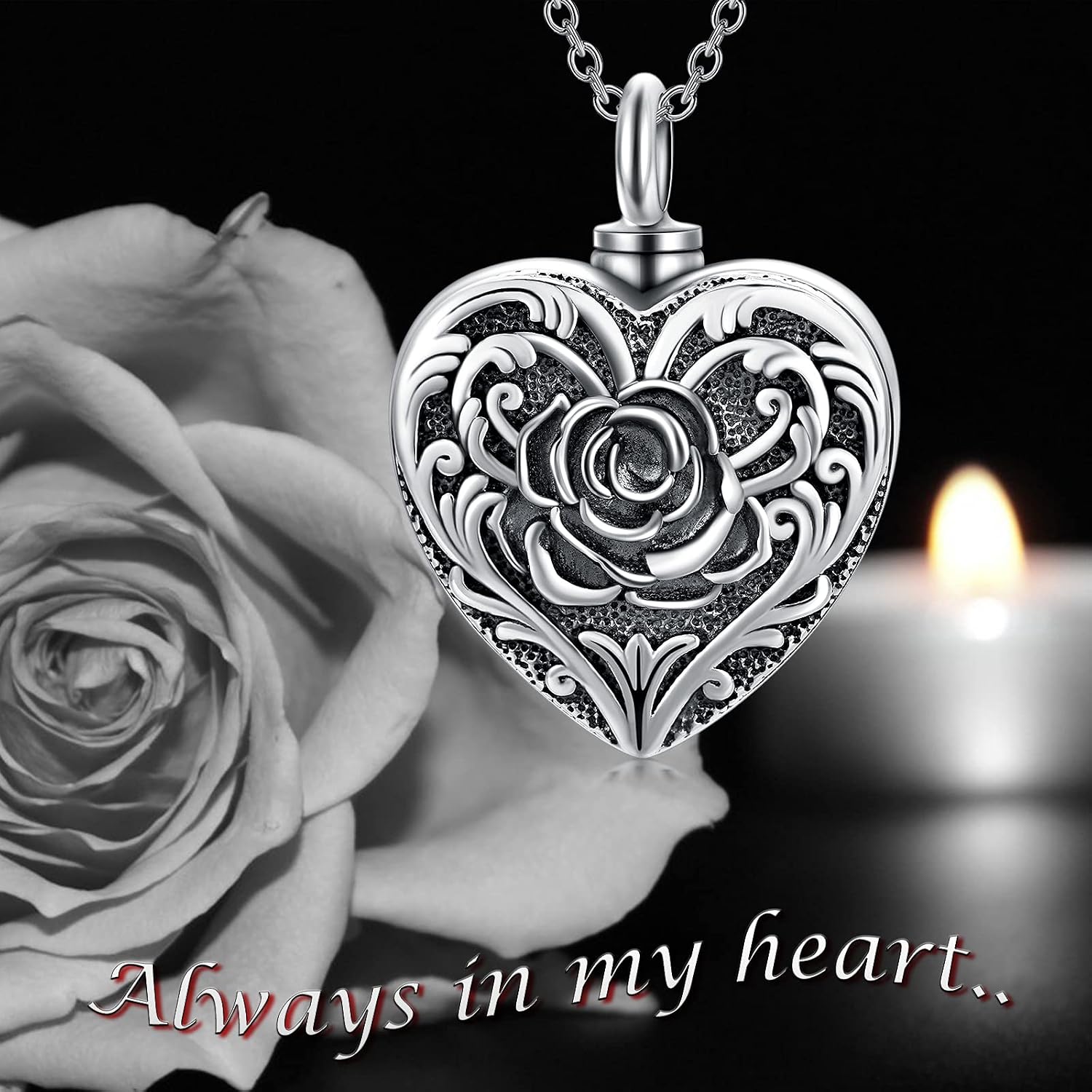 SOULMEET Cremation Jewelry for Ashes, Sterling Silver Urn Necklace for Ashes Women Men, Cherish Memories Cremation Jewelry to Keep Someone Near to You