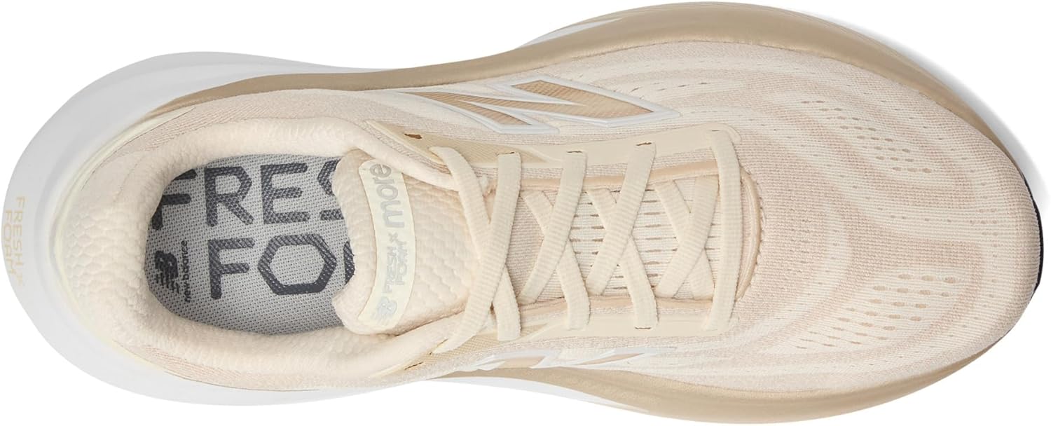 New Balance Women's Fresh Foam X More V6 Running Shoe, Permafrost/Bisque/Nb 103 White, 6.5 M