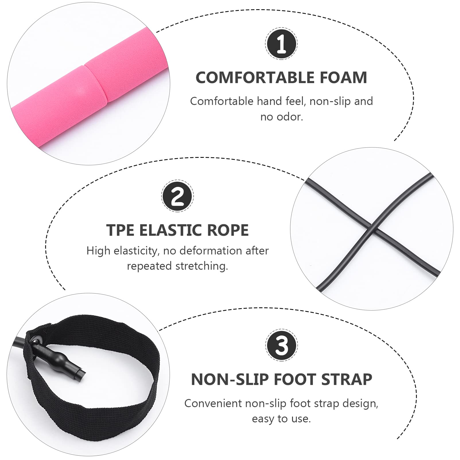 KOMBIUDA 1Pc Bastone Yoga Attrezzature per Esercizi Portatili Attrezzature Yoga Attrezzature per Allenamento A Casa Pilates Barra Fitness Barre di Allenamento per L'Esercizio Tirando La