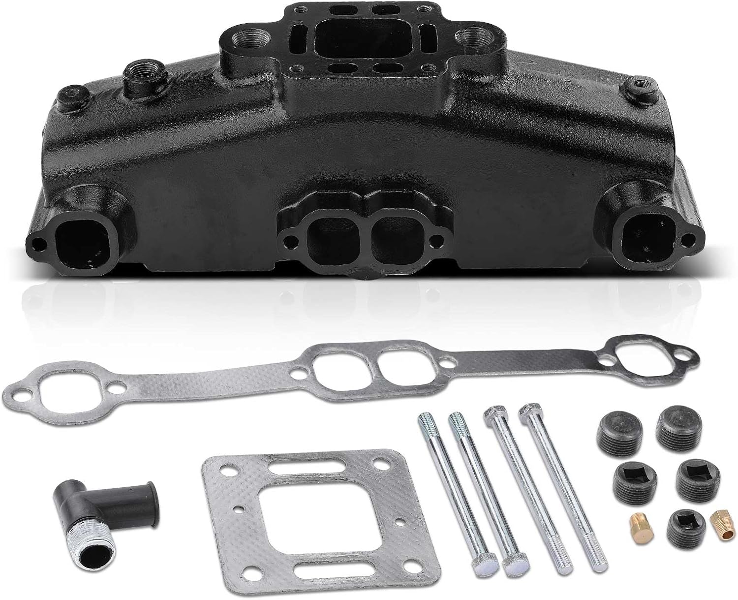 A-Premium - Marine Exhaust Manifold with Hardware Kits Replace# 18-1952-2, 860246A15, 860246A3, 860246A7 - Compatible with Mer-Cruiser (MCM/MIE) GM V8 5.0L 5.7L 305, 350, 377 CID Engines, 1983-2002