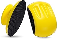 Vista 9 de Bloque de Lijado Manual de 5 Pulgadas con Gancho y Velcro, Bloque de Lijado de 2 Piezas Redondo y Mouse, Bloques de Lijado Manual de Espuma