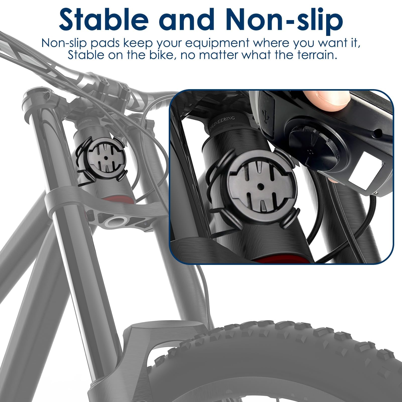 Lot De 2 Support De Vélo Avant Pour Garin GPS Support De Guidon De Ontage D'ordinateur Base