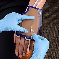 Vista 4 de SimCoach Kit de práctica de flebotomía y venipunción, kit de práctica IV portátil, entrenador de inyección de mano dorsal, kit de inicio IV