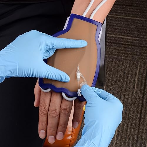 Miniatura 4 de SimCoach Kit de práctica de flebotomía y venipunción, kit de práctica IV portátil, entrenador de inyección de mano dorsal, kit de inicio IV para