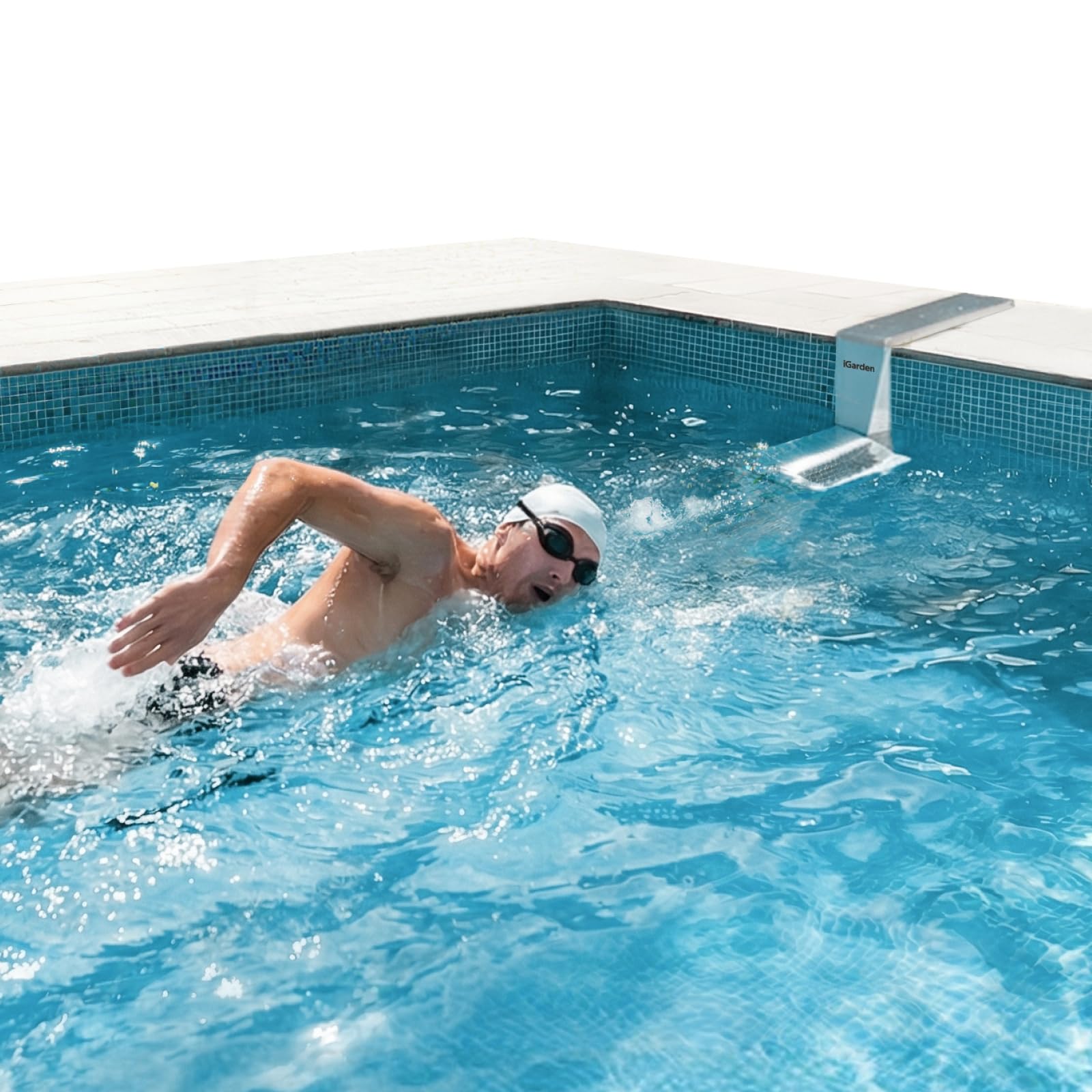 (2026 New) iGarden P230 Swim Jet for Pool, Swimming Pool Current Machine with 5 Wave Modes, 0-100% Adjustable Water Flow Trainer for Recreational Training, Fitness & Family Leisure