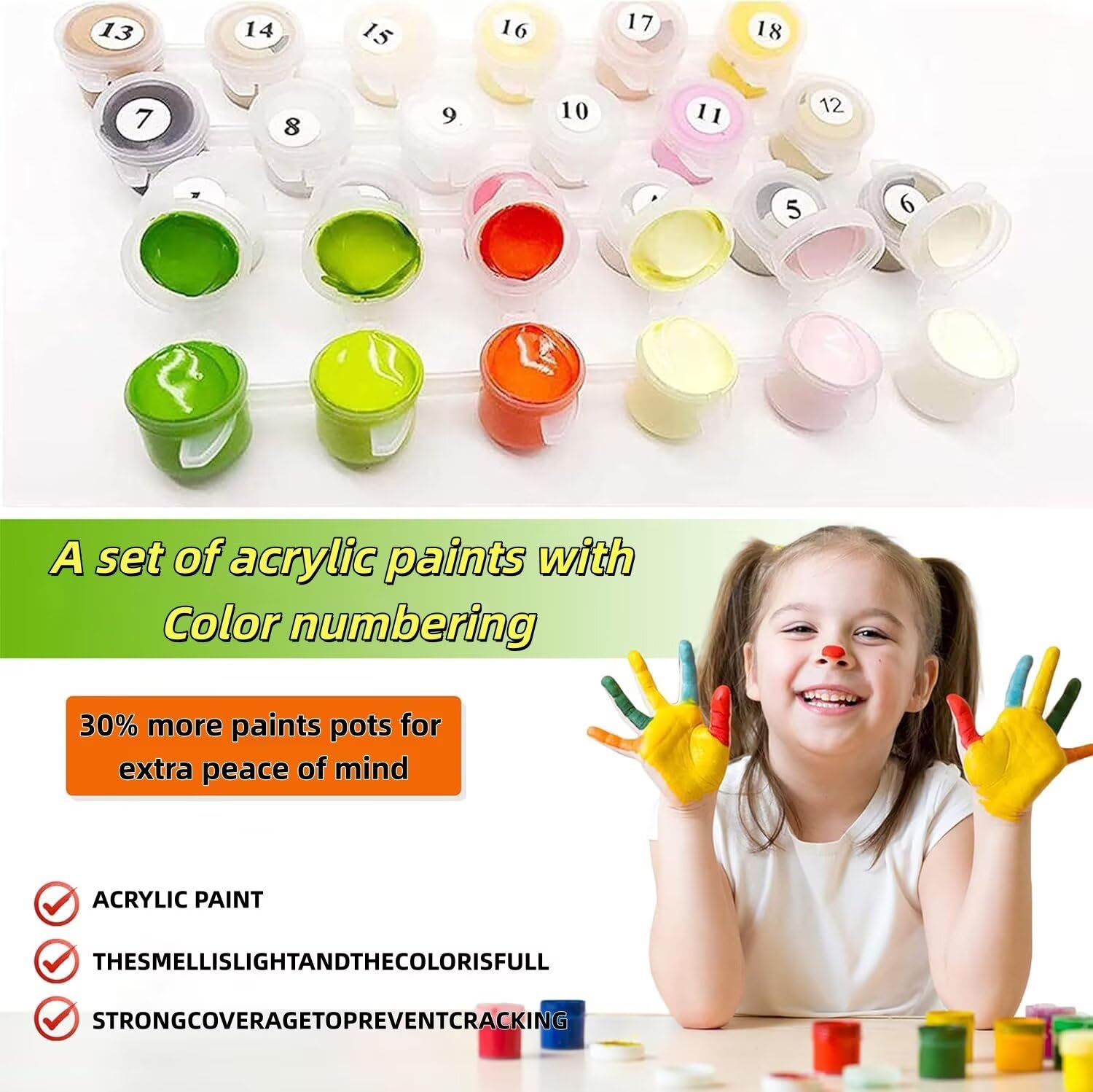 Kit Pintura Por Números Para Adultos – Lienzo De Flores 30x40 Cm Sin Marco, Con Pinceles Y Pigmentos Acrílicos De Alta Calidad, Manualidad Relajante Y Decoración Para El Hogar
