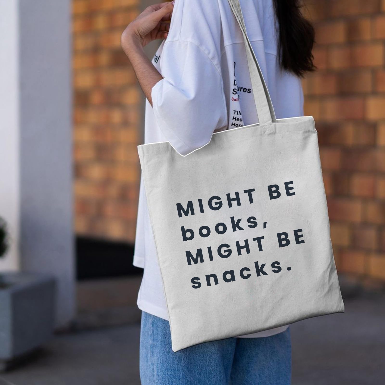 Book Lovers Gifts Canvas Tote Bags for Women Gifts for Book Lovers Cute Tote Bag Bookish Reading Accessories