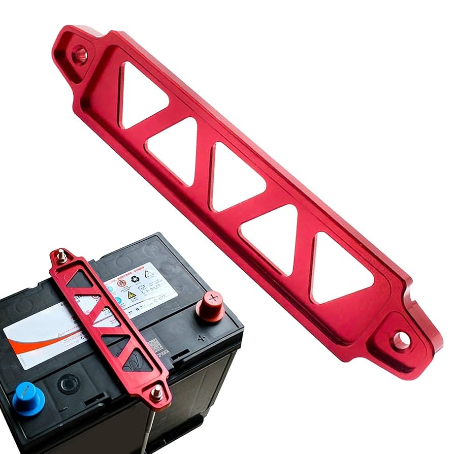 OVERDOSE ガルム　バッテホルダー　＆バッテリープレート　レッド Aluminum BATTERY HOLDER Type-2 for GALM (RED PURPLE BLACK