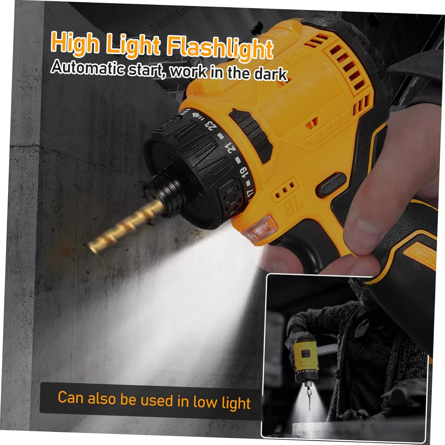 NUOBESTY Rechargeable Cordless Electric Screwdriver Power Tool for Home Repair and Projects Low Noise Motor with High-speed Rotation Us with Batteries and Charger