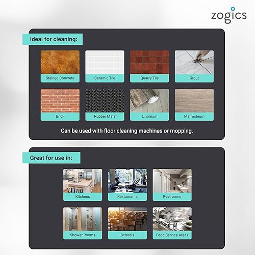 Miniatura 5 de Zogics Limpiador de pisos enriquecido con enzimas y concentrado desodorante, caja de recipientes de 4 a 128 onzas, hace hasta 128 galones por envase