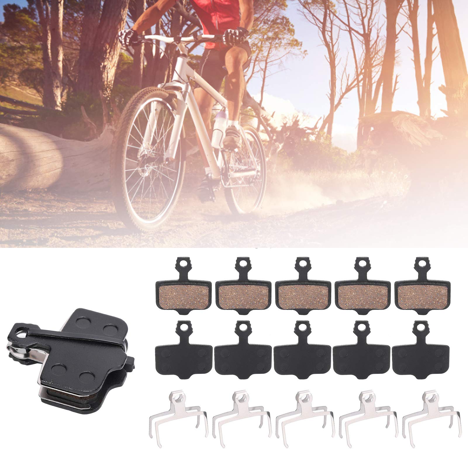 Klocki hamulcowe tarczowe, 5 par klocków hamulcowych tarczowych do rowerów górskich 30MM, klocki hamulcowe żywiczne półmetalowe do pojazdów elektrycznych, części zamienne do rowerów