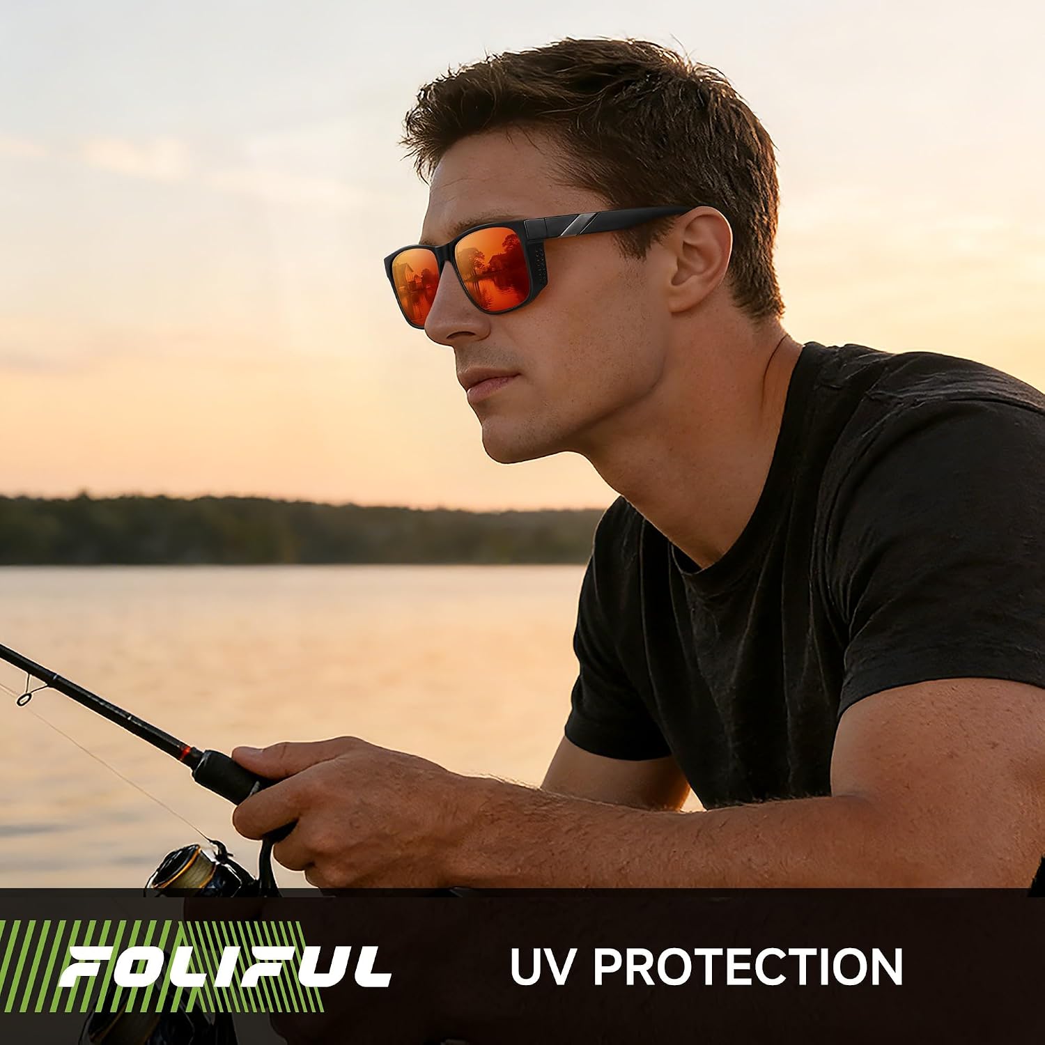 Women and Men for Classic Rectangular Polarized Sunglasses image 5