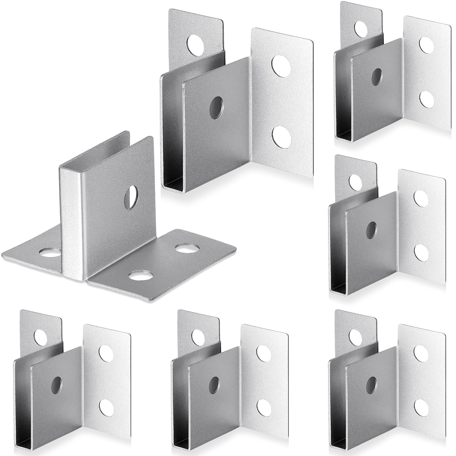 Supports de panneau en U en aluminium mat pour montage rigide et stable