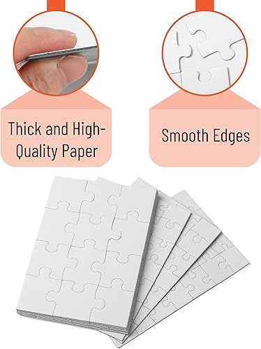 Miniatura 74 de Mr. Pen Rompecabezas en blanco - Paquete de 8, 28 piezas/paquete, 5.5 x 8.1 pulgadas, blanco, rompecabezas en blanco para dibujar