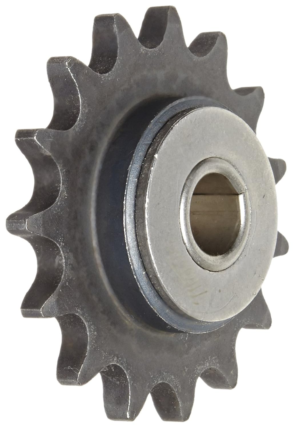 Martin Roller Chain Sprocket, Idler, Type C Hub, Single Strand, 41 Chain Size, 0.5" Pitch, 15 Teeth, 0.5" Bore Dia., 2.65" OD, 1.5" Hub Dia., 0.227" Width