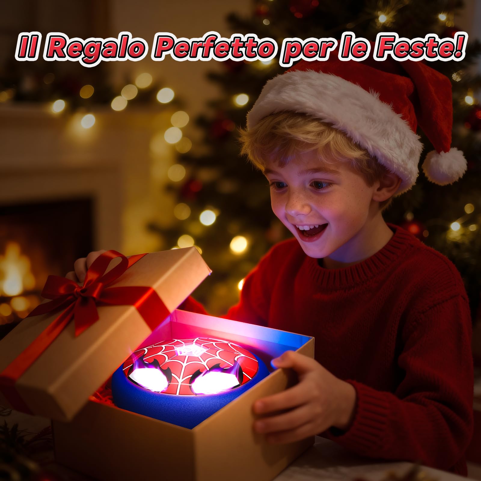 Pallone da Calcio con Occhi & Web Luminosi, Calcio Interno Giocattoli Bambino Regalo Bambino 3-12 Anni, Giochi Esterno Giardino Bambini Regalo Bimbo 4 5 6 7 8 9 10 Anni Maschio di Pasqua Compleanno