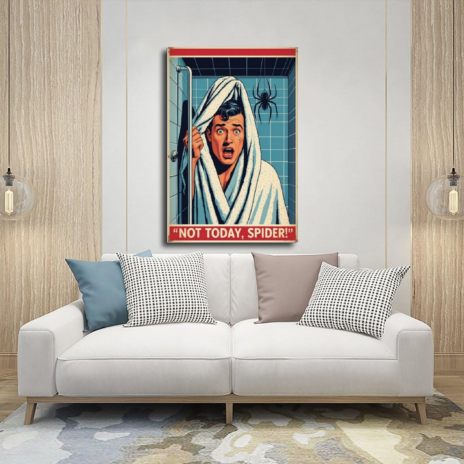 WLQZFRWV Poster rétro Pop Art de style bande dessinée - Décoration pour chambre à coucher, bureau, chambre - Cadeau - 60 x 90 cm