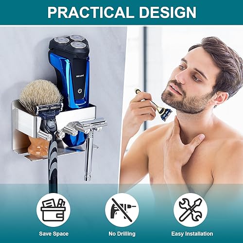 Miniatura 9 de Soporte para cepillo de dientes, soporte para cabezal de cepillo de dientes montado en la pared, soporte eléctrico para pasta de dientes para baño,