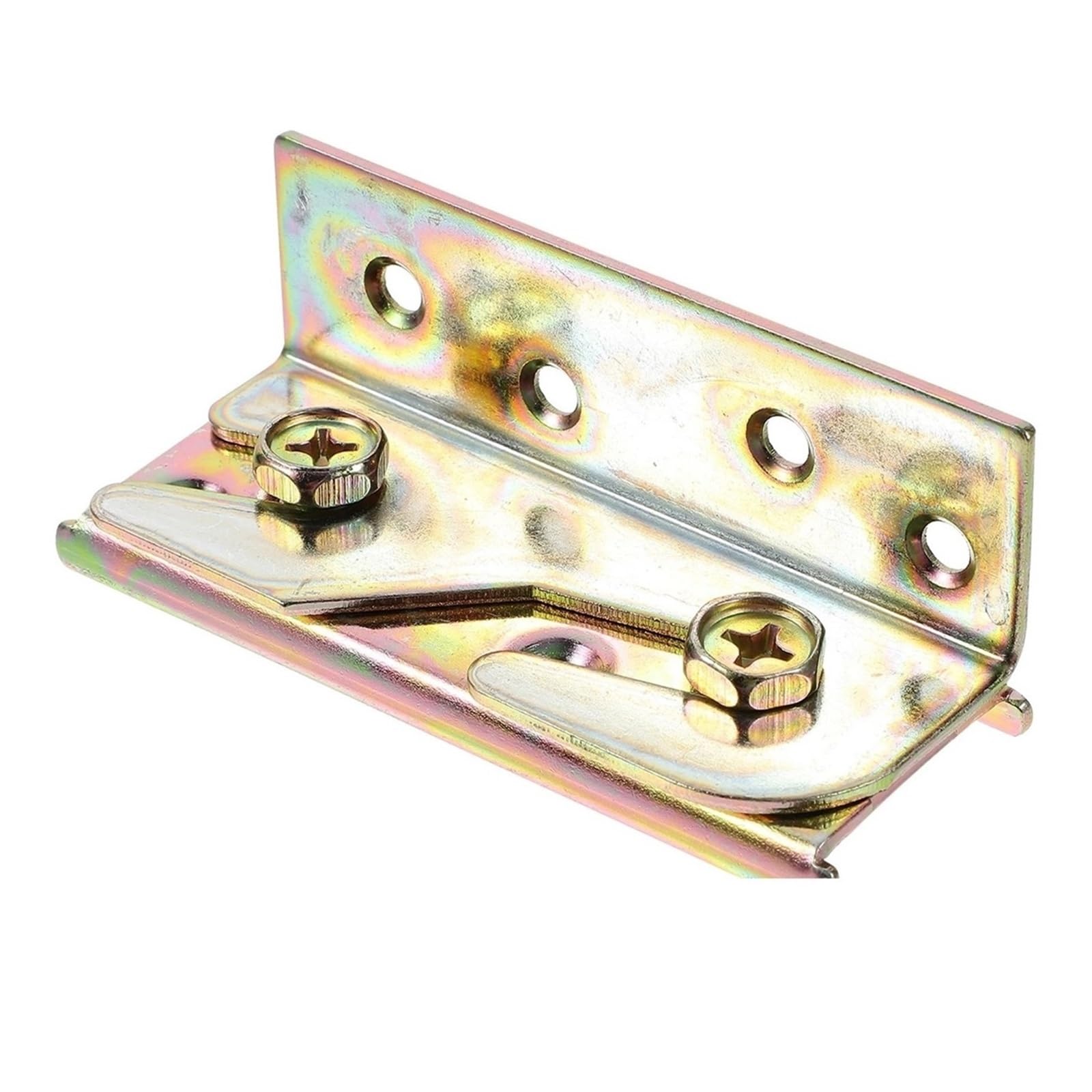 Huwoyg One Color 8 Pcs Bed Rail Bracket Kit Sturdy Galvanized Rust Proof Fasteners Universal Size Furniture Legs Assembly Tools Snap Connectors For Beds