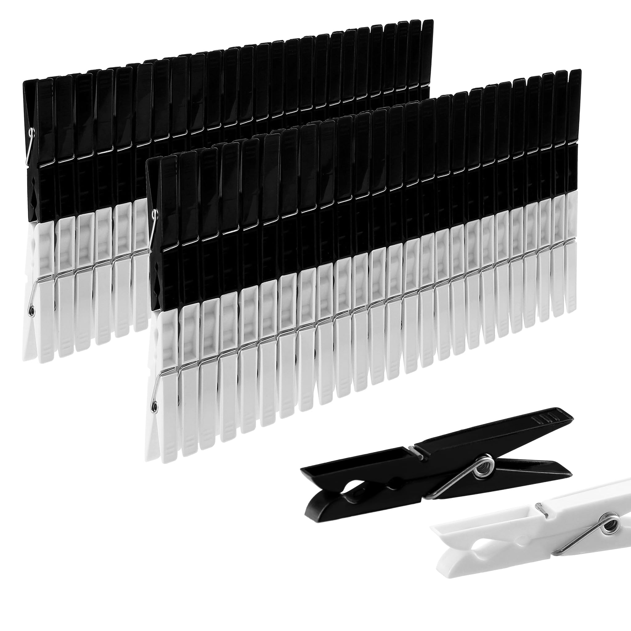 Mollette Per Bucato Colorate - 100 Pezzi, Antisegno, Ecologiche, Con Molla In Metallo