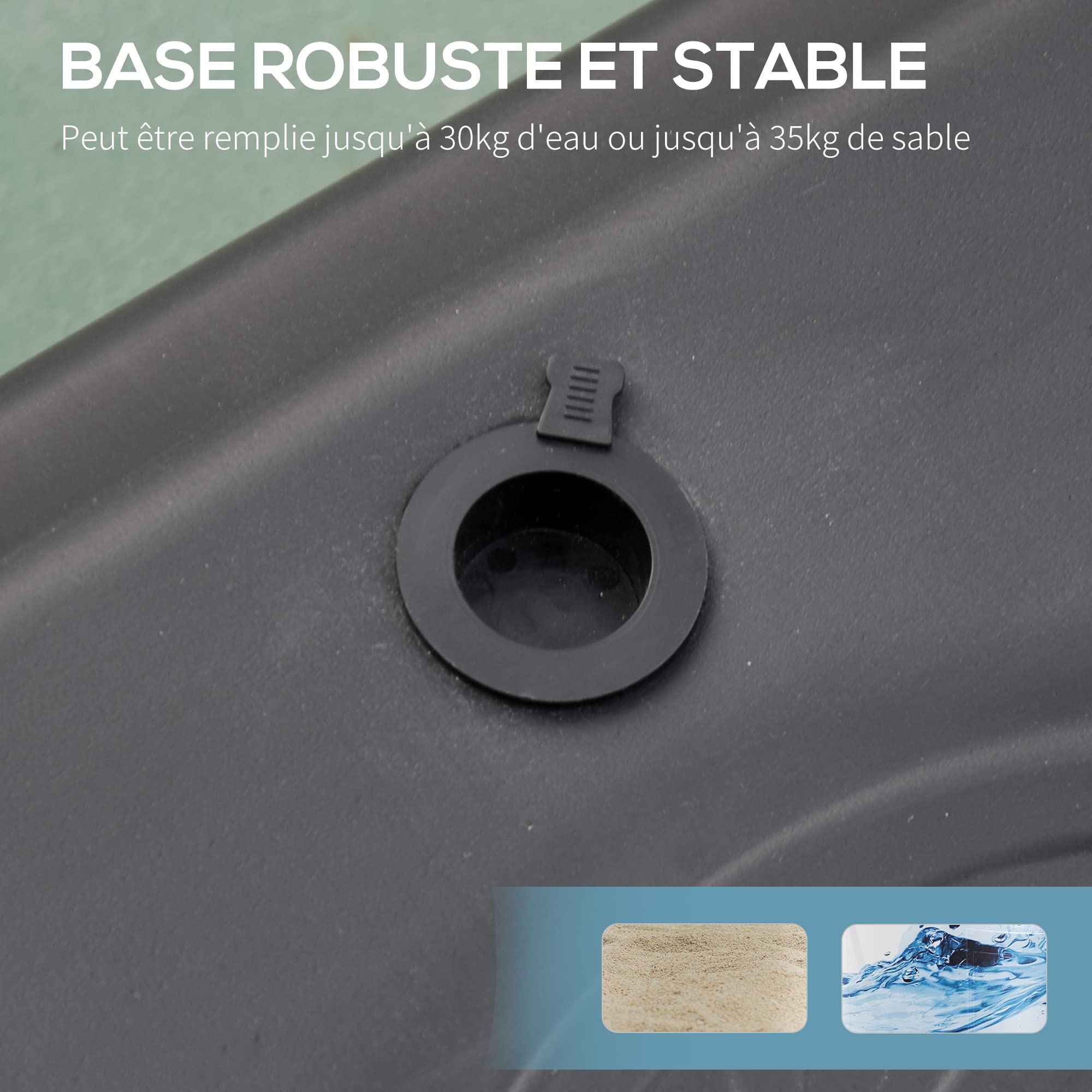 HOMCOM Panier de Basket extérieur avec Poteau Panneau, Base de lestage sur roulettes Hauteur réglable 155-210 cm (Panier) - Rouge Noir