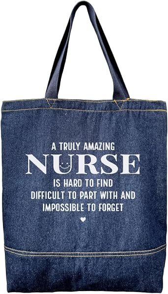 Denim Tote Bag, Amazing Coach Gift, Unisex Retro Shoulder Bag, Casual Shopper Tote, Thank You Present