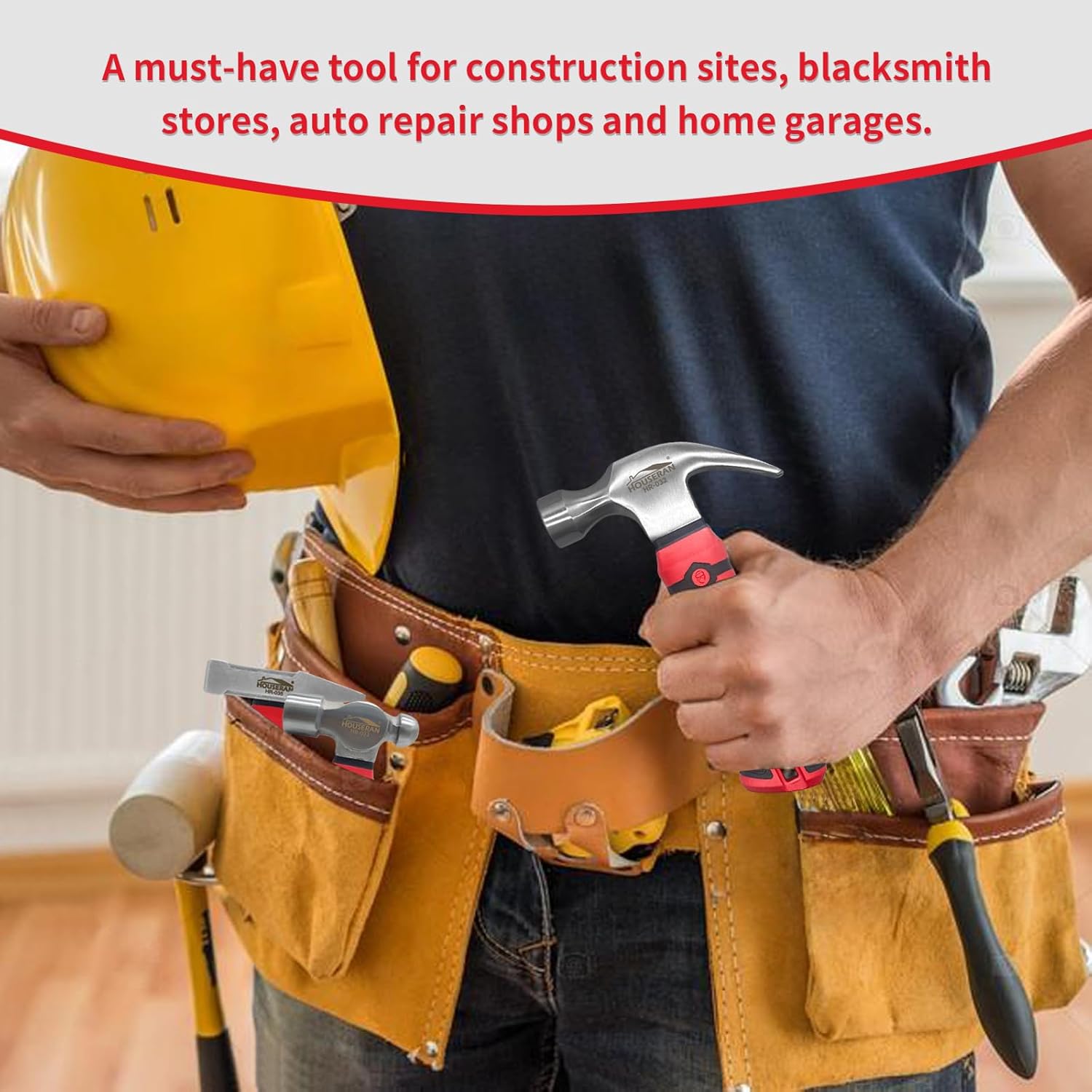 4-Piece Small Hammer Set, 8oz Ball Peen, Claw, Sledge, Cross Peen, Mechanic Hammer Mini Mallet Tool for Craft