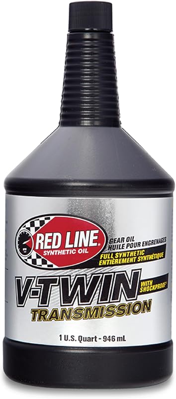 Red Line 42804 Aceite de engranaje sintético completo, aceite de transmisión V-Twin con protección contra golpes - 1 cuarto