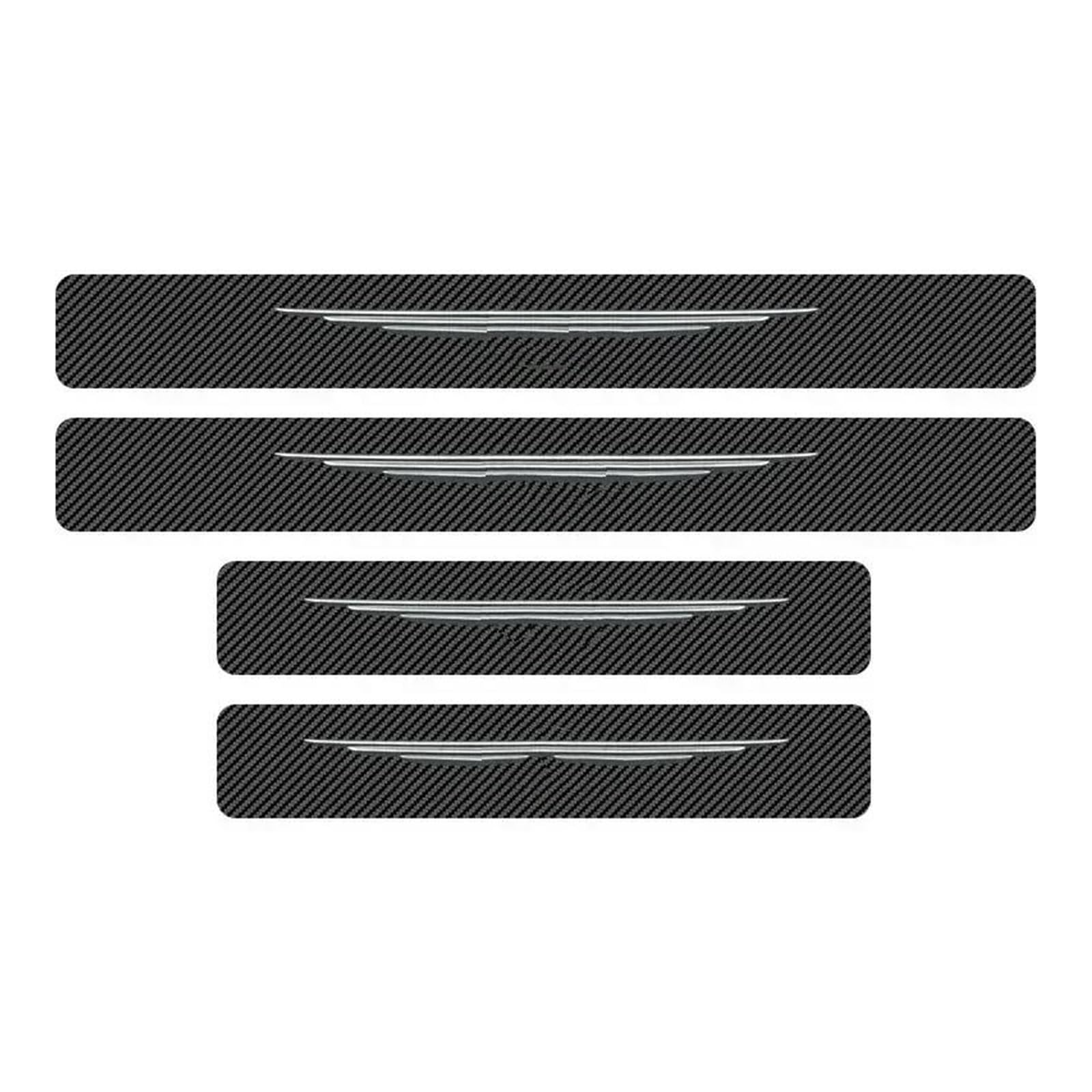 for Chrysler 300C 300M PT for Cruiser for Grand for Voyager for Pacifica for Sebring MK3 200 Carbon Fiber Car Sticker Auto Door Threshold Waterproof(Style 1 4pcs)