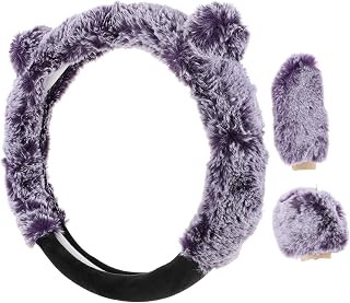 Gadpiparty 1 Set Steering Wheel Cover car Steering Wheel wrap car Steering Gear Cover Miss Keep Warm Socket Set