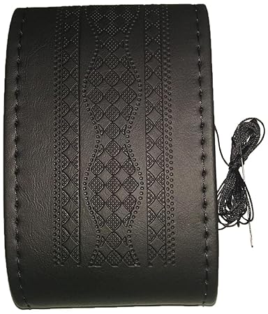 AUTO SHUBH MANGALAM Car Steering Wheel Cover - Microfiber Leather, Breathable, Anti Slip Steering Wheel Cover Compatible with Maruti Swift Dzire