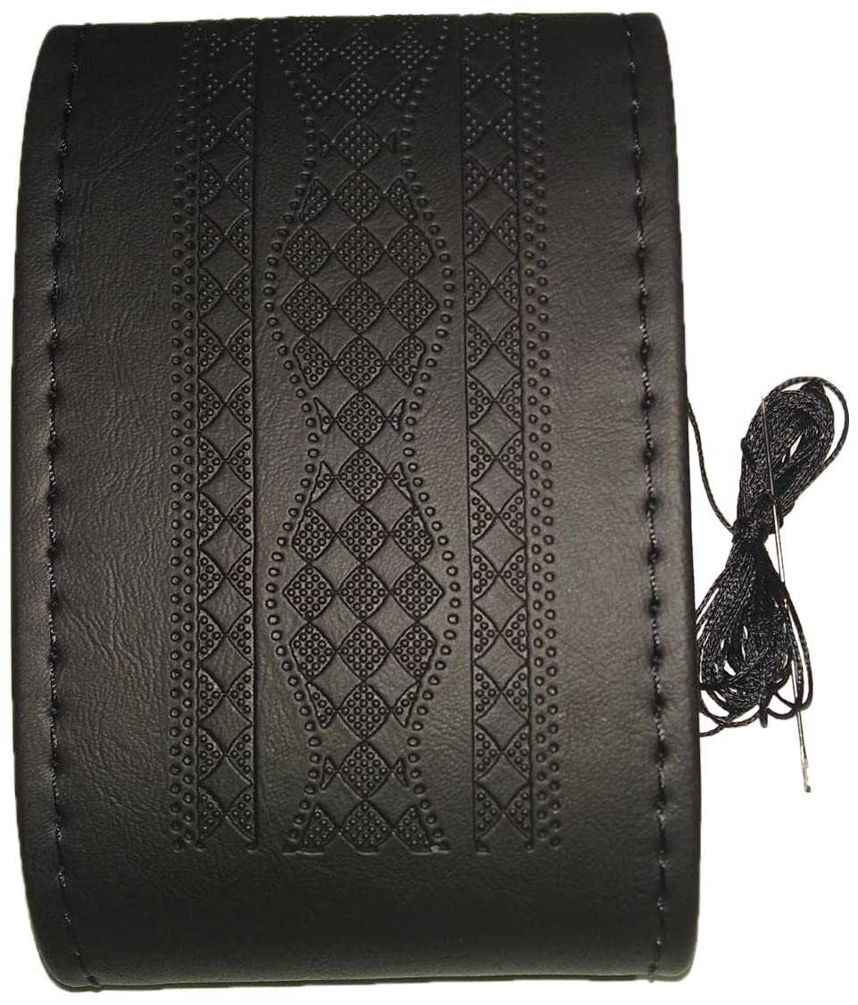 AUTO SHUBH MANGALAM Car Steering Wheel Cover - Microfiber Leather, Breathable, Anti Slip Steering Wheel Cover Compatible with Maruti Swift Dzire