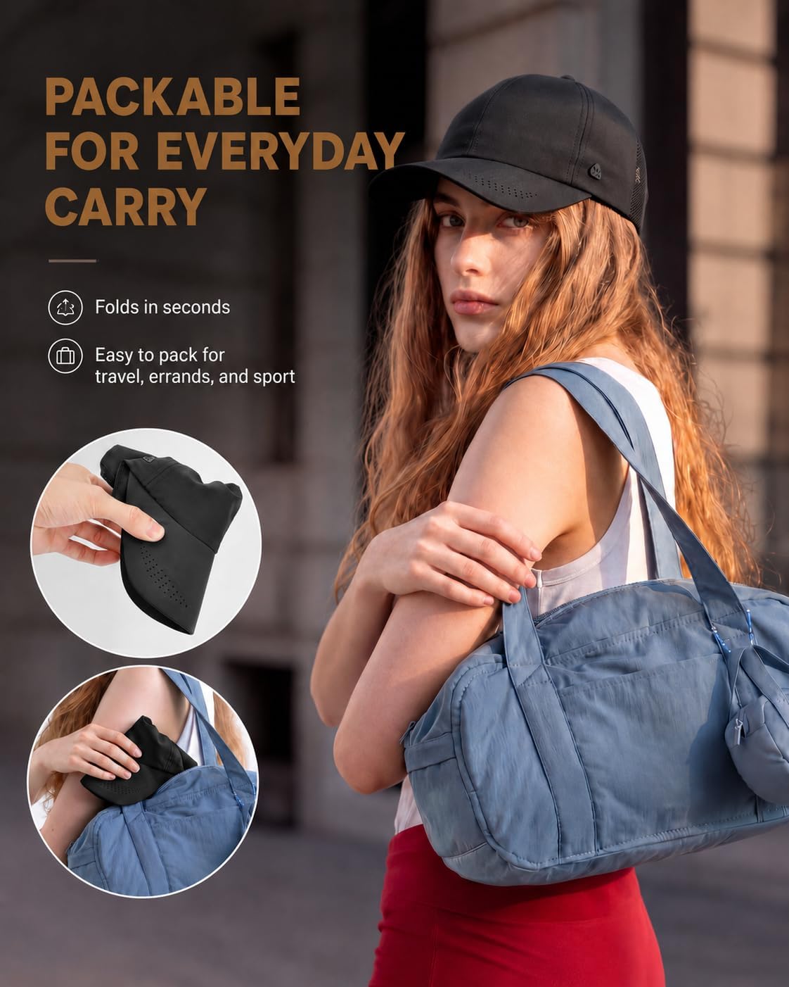 YANIKY Running Hat for Men & Women, UPF 50+ Quick Dry Baseball Cap, Lightweight Breathable Sports Hat for Golf and Tennis