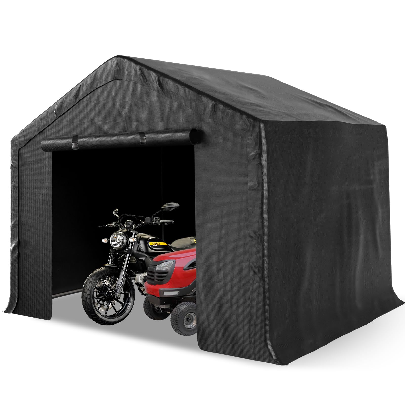 H&ZT Bike Storage Tent Shelter, 6ft(W) x 6ft(H) Outdoor Storage Cover for Bike, Lawn Mower Garden Tools, Waterproof Bike Storage Tent Shed Shelter