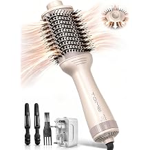 Professional Blow Dryer Brush, 1200W 3 Inch Large Oval Hot Air Brush for Long or Thick Hair, 2-in-1 Hair Dryer for Smooth Blowouts, Root Lift & Anti-Frizz Finish, Dual Voltage 110-240V, Pink