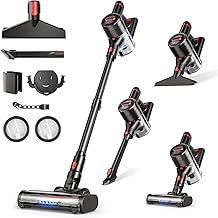 Cordless Vacuum Cleaner, 450W 40Kpa Stick Vacuum with Powerful Suction, 50Mins Vacuum Cleaners for Home, Anti-Tangle Brush, 8 in 1 Lightweight Vacuum for Hard Wood Floor Carpet Pet Hair