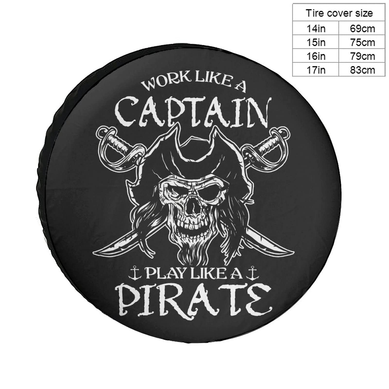Be Captain and Pirate Universe Exploration Tire Covers Wheel Cover Protectors Weatherproof UV Protection Spare Tire Cover Universal Fit for RV Van SUV Truck Travel Trailer Accessories