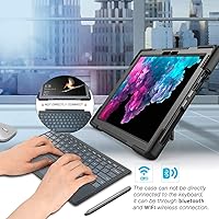Vista 9 de DreamerX Funda para Microsoft Surface Pro 7+ Plus/Pro 7/6/5/4 de 12.3 pulgadas, funda protectora de silicona resistente resistente con mango