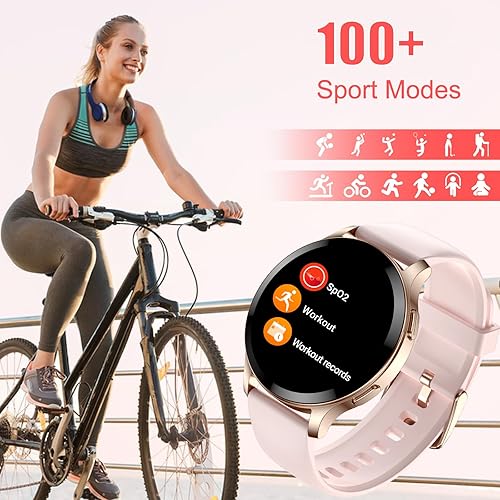 Miniatura 4 de Reloj inteligente redondo para mujeres y hombres (llamadarespuesta de llamada) Pantalla grande de 1.45 pulgadas, monitor de sueño, frecuencia