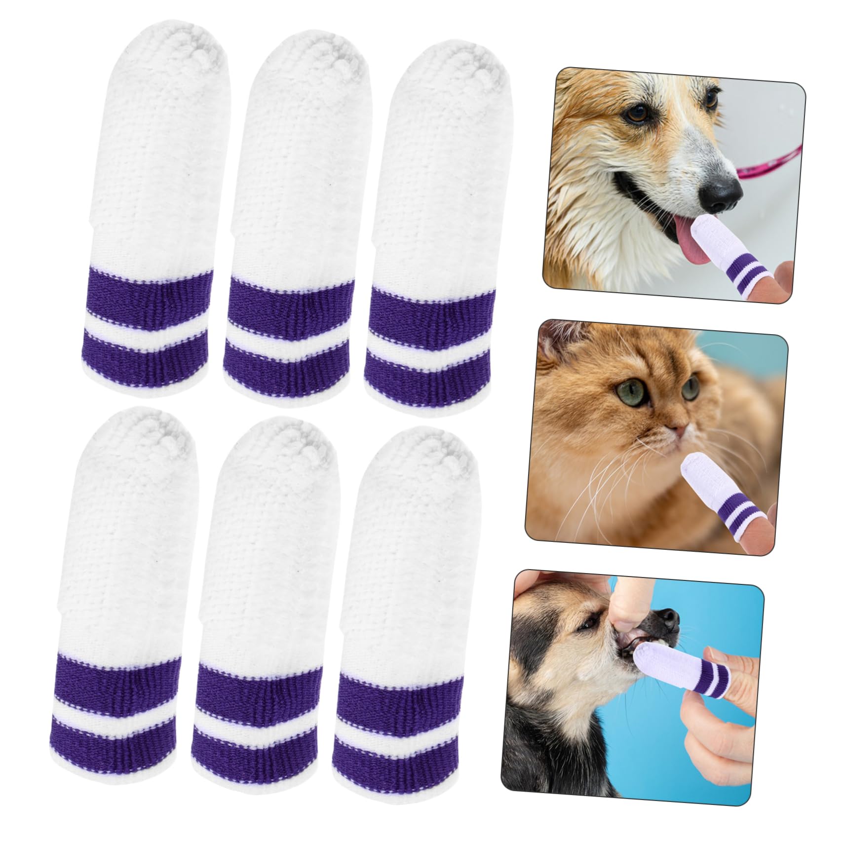 Toddmomy 30 Pièces Nettoyage Pour Animaux De Compagnie Chat Brosse À Dents Doigt Chaton Dent Doigt Lingettes Brosse À Dents Pour Brosse À Dents Lingettes Pour
