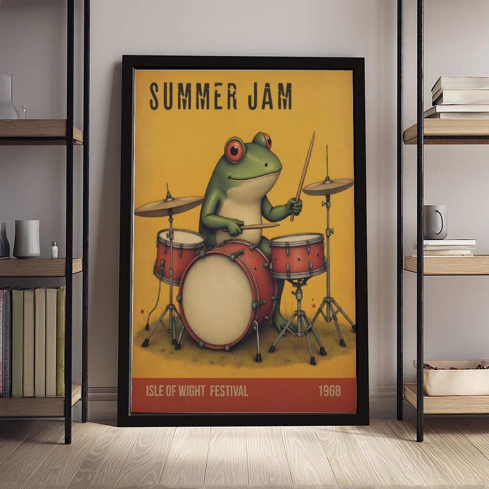 Poster musicale retrò, su tela, decorazione per camera da letto, ufficio, stanza, regalo, 40,6 cm di lunghezza x 61 cm di larghezza