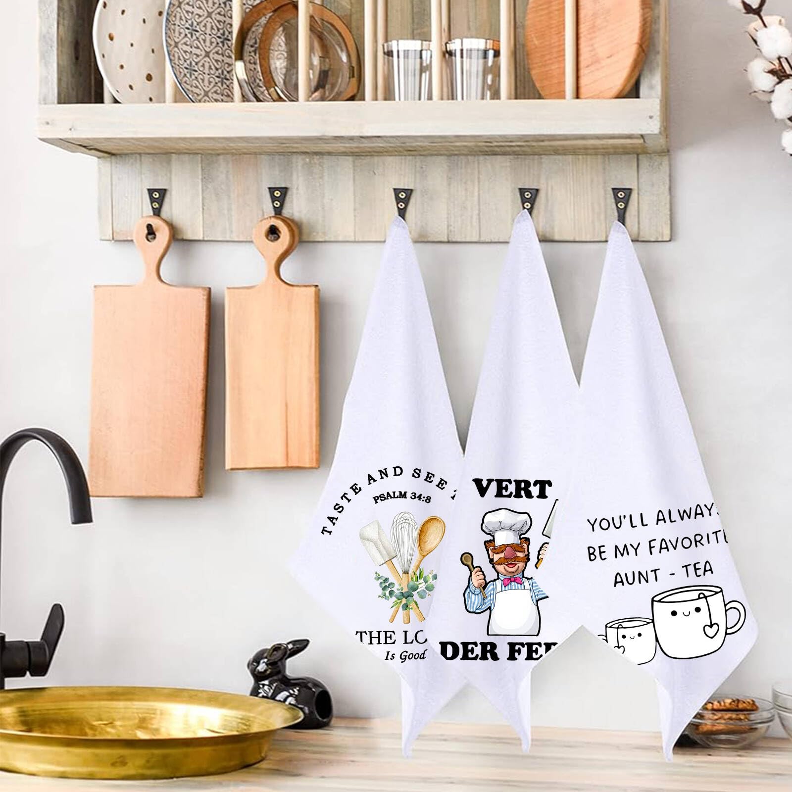 Swedish Chef Kitchen Towels Dish Towel Tea Towel Absorbent Hand Towels Decorative for Bathroom Kitchen Home Decor,Swedish Chef Love Gifts Ideal Housewarming Gift for Women,Men,Hostesses,Friends