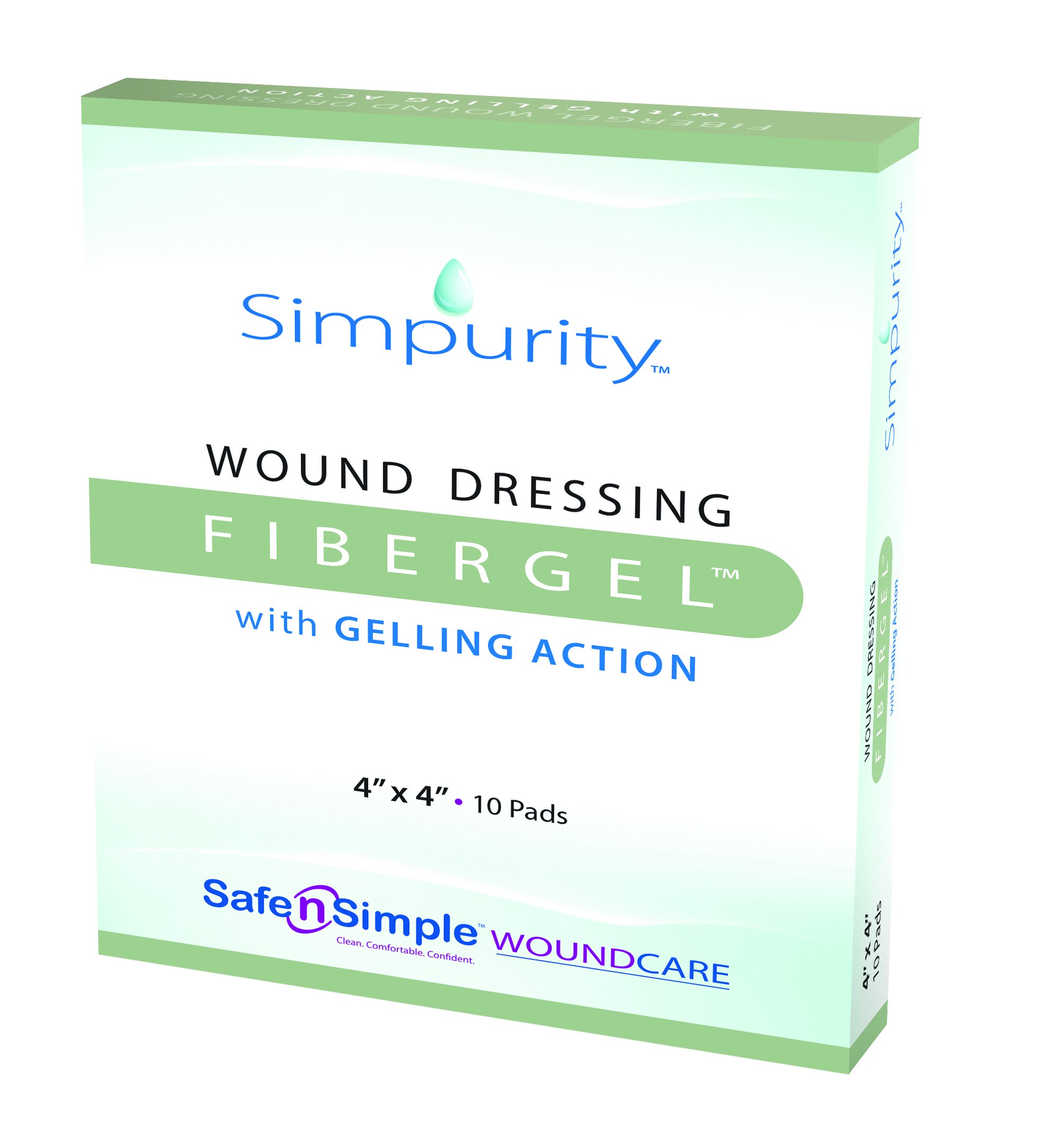 Buy Simpurity Calcium Alginate Fibergel Dressing 4" x 4" with Gelling Action Hydrofiber