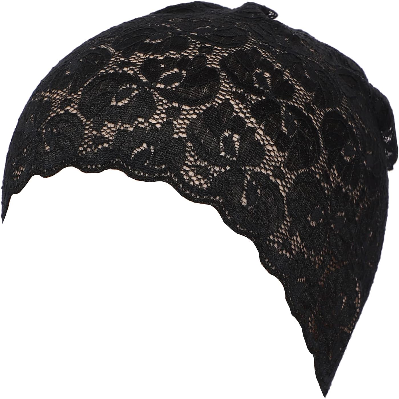 MONATI Women’s Self Design Cotton Lace/Net Underscarf Hijab Head Band | Under Scarf Hijab Tube Cap | Scarf Stole Head Cap Girls