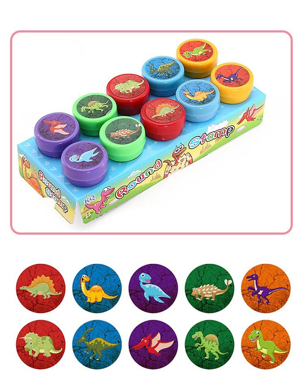 Tampons Enfants Animaux Mignons - 10 Motifs Auto-Encreurs - Loisir Créatif Pour Petits Artistes