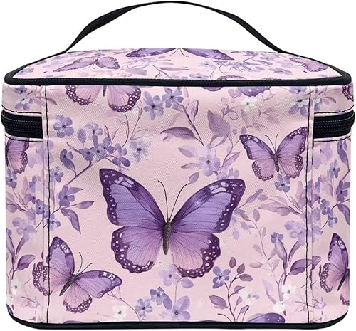 Vista 162 de doginthehole Bolsa de maquillaje, bolsa de cosméticos de viaje, bolsa de aseo portátil grande, organizador de accesorios para mujeres y niñas