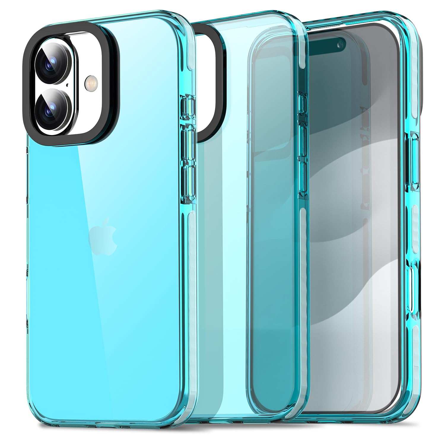Amazon.co.jp: AICase iPhone 17 ケース クリアブルー 透明 耐衝撃 黄
