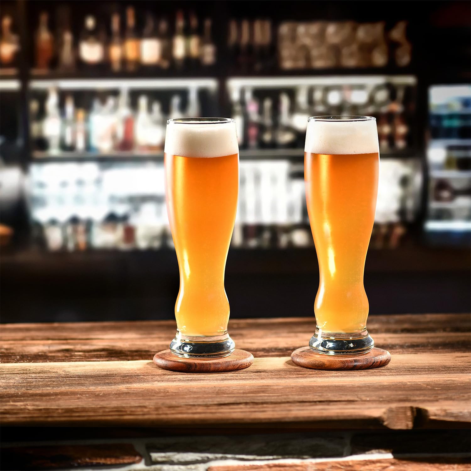 KROSNO Szklanki do Piwa Pszenicznego i Lager Kolekcja Splendour, 6 x 500 ml | Szkło Kryształowe Bezołowiowe, do weizenów, witbierów, pilsów i helles, zmywarka, domowy barek i degustacja