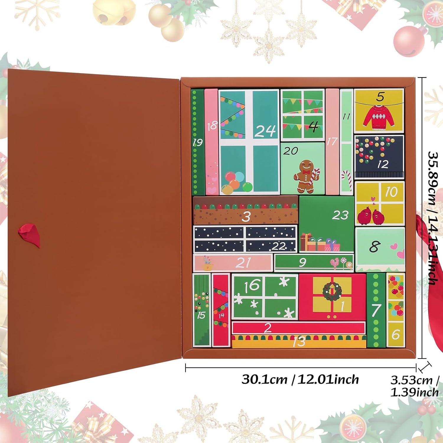 Makeup Advent Calendar 2025, 24 Days Christmas Gift Makeup Sets For Women, UCANBE 2025-2026 Xmas Countdown Calendar Full Makeup Kits Beauty Makeup & Cosmetic For Teens, Girls Gift - Image 8